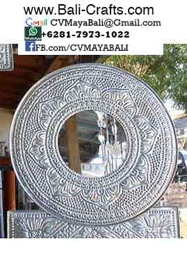 Aluminium Wall Mirror Round From Bali Indonesia