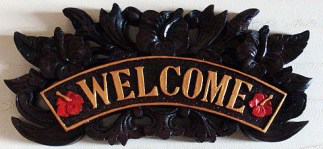 Balinese Wood Nameplates