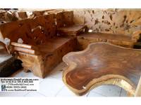 Sliced Teak Wood Big Chairs