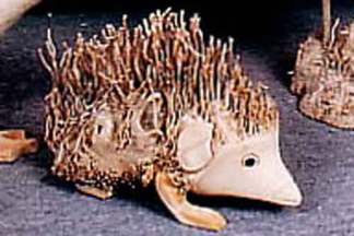 Bamboo Root Wood Porcupine From Bali Indonesia