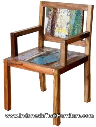 Reclaimed Boat Wood Furniture Chairs Bali Indonesia
