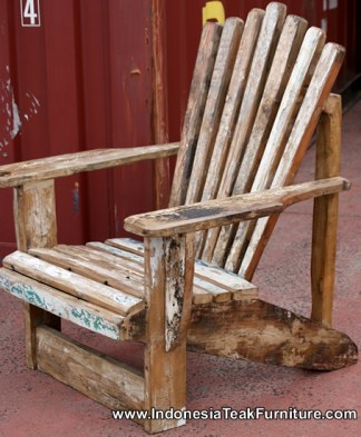 Reclaimed Boat Wood Furniture Chairs Bali Indonesia
