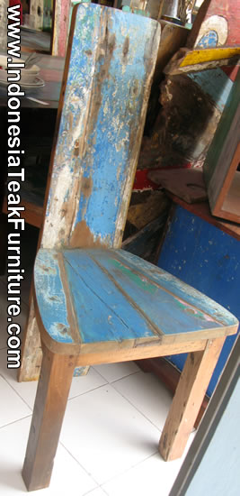 Reclaimed Boat Wood Furniture Chairs Bali Indonesia
