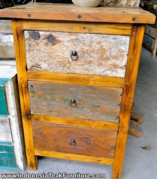 Reclaimed Boat Wood Furniture Cabinet Bali Indonesia