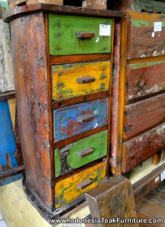 Reclaimed Boat Wood Furniture Cabinet Bali Indonesia