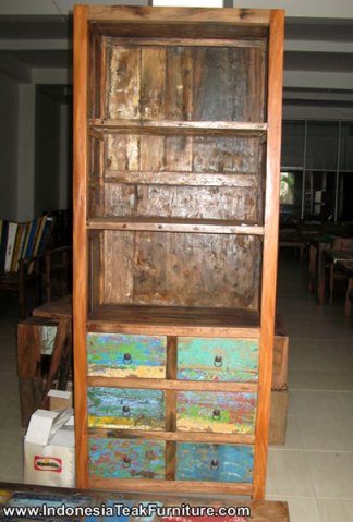 Reclaimed Boat Wood Furniture Cabinet Bali Indonesia