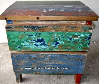 Reclaimed Boat Wood Furniture Cabinet From Bali Indonesia