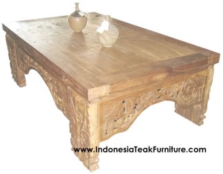 Carved Wood Coffee Table Bali Indonesia