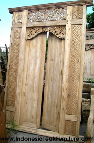 Teak Wood Entrance Doors Gateways Indonesia