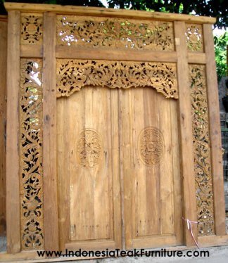 Teak Wood Entrance Doors Gateways Indonesia