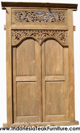 Teak Wood Entrance Doors Gateways Indonesia
