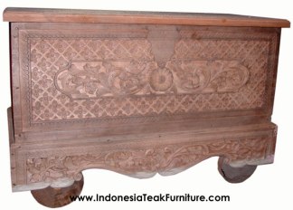 Teak Wood Furniture Chest Trunk Storage