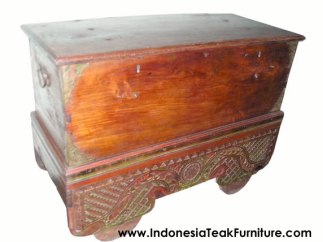 Teak Wood Furniture Chest Trunk Storage