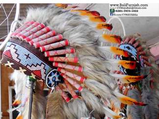 Native American Indian Feather HeadDresses War Bonnet Bali Indonesia