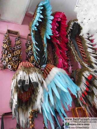Native American Indian Feather HeadDresses War Bonnet Bali Indonesia