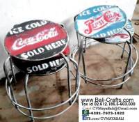 Oildrm1-10 Rustic Steel Chairs Bali Indonesia