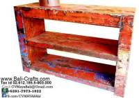 Oildrm1-15 Recycled Oil Barrel Shelves Bali Indonesia