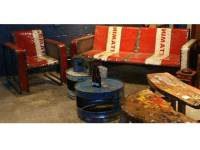 Oildrm1-20 Recycled Metal Oil Barrel Furniture Bali Indonesia