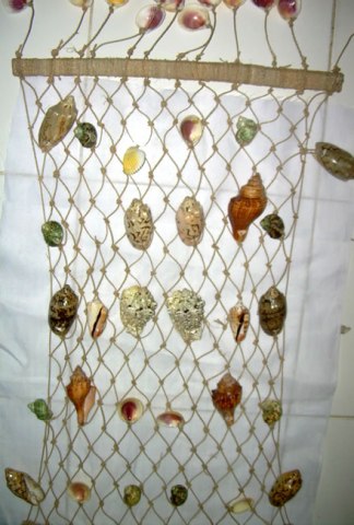 Seashells with Fish Net from Bali Indonesia