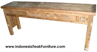 Reclaimed Teak Wood Console Table