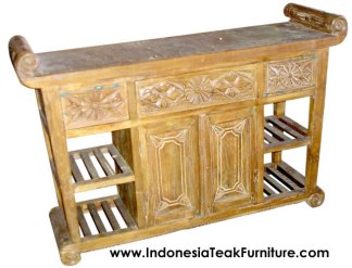 Teak Wood Furniture Drawers Table