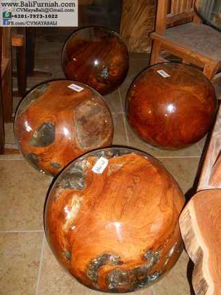 Teak Wood Resin Balls from Bali Indonesia