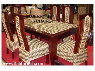 Water Hyacinth Rattan Dining Furniture Indonesia