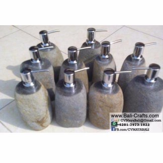 Stone Shampoo Bottle Dispensers Bali Indonesia