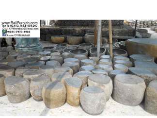 Natural Stone Pedestal Planters From Bali Indonesia