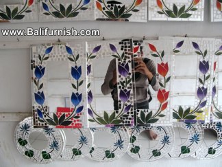 Mosaic Glass Mirror From Bali Indonesia