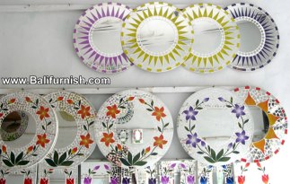 Mosaic Glass Mirror From Bali Indonesia