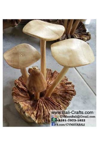 Mushroom Parasite Wood Carvings From Bali Indonesia