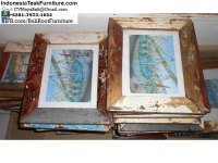 Recycled wood photo frames