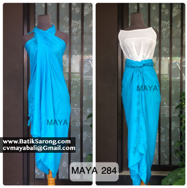 Plain Solid Color Pareo Sarongs Indonesia SS284