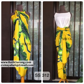 Hand Painting Sarongs Bali Indonesia SS312