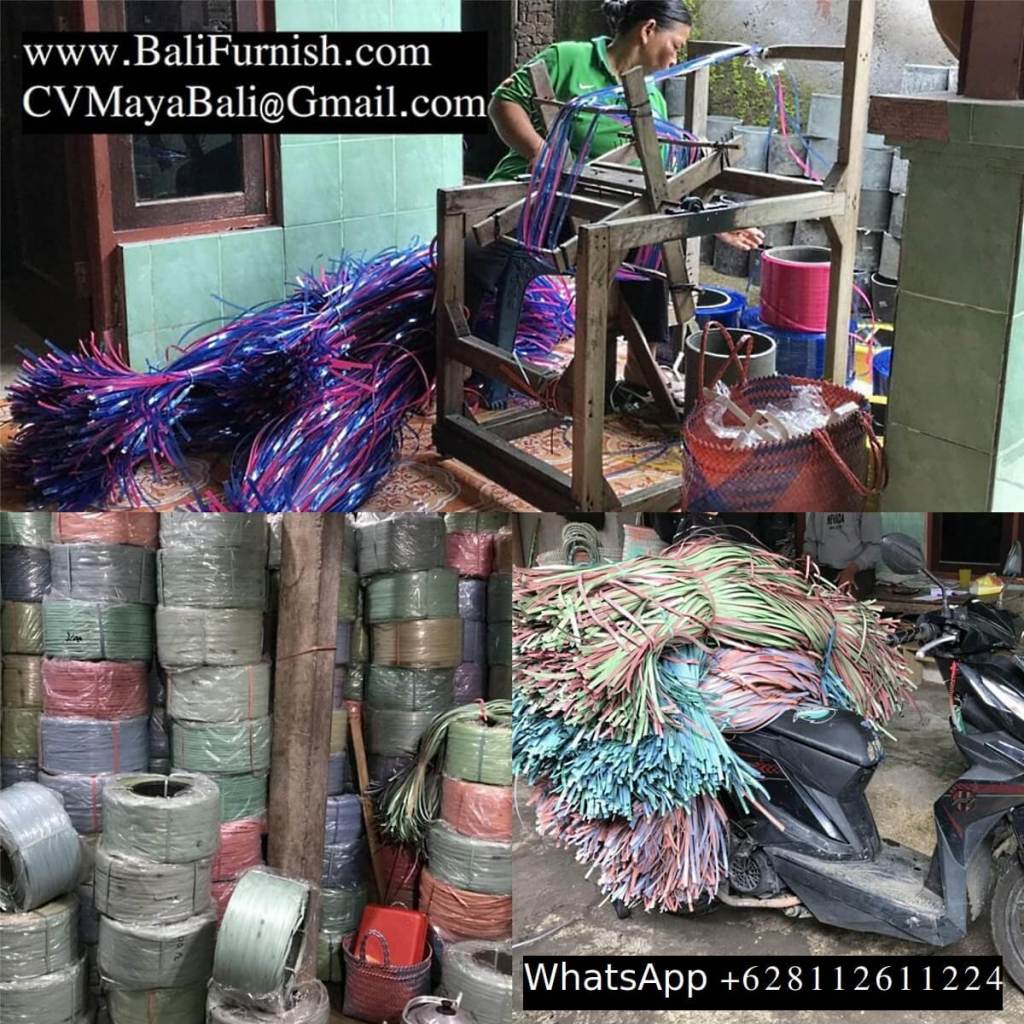 Handwoven bag factory in Indonesia